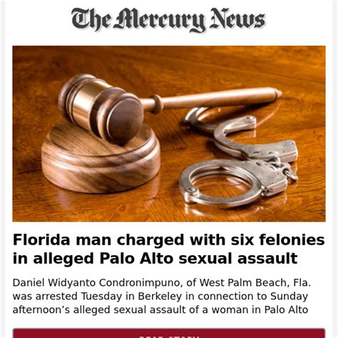 Florida man charged with six felonies in alleged Palo Alto sexual assault